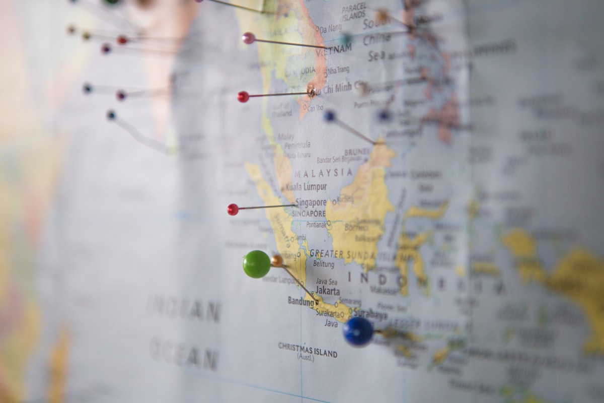 Senior couple traveling and staying connected