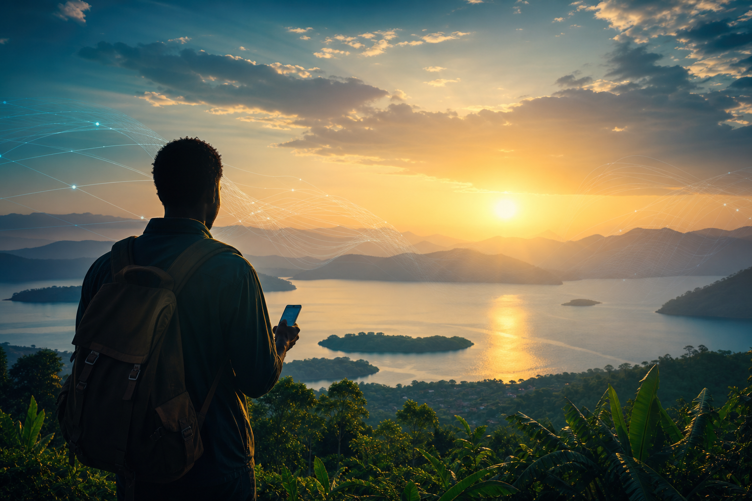 eSIM voyage Grands Lacs d’Afrique de l’Est — corridor Rwanda, Ouganda, Tanzanie, lac Victoria, 5G et stratégie hotspot